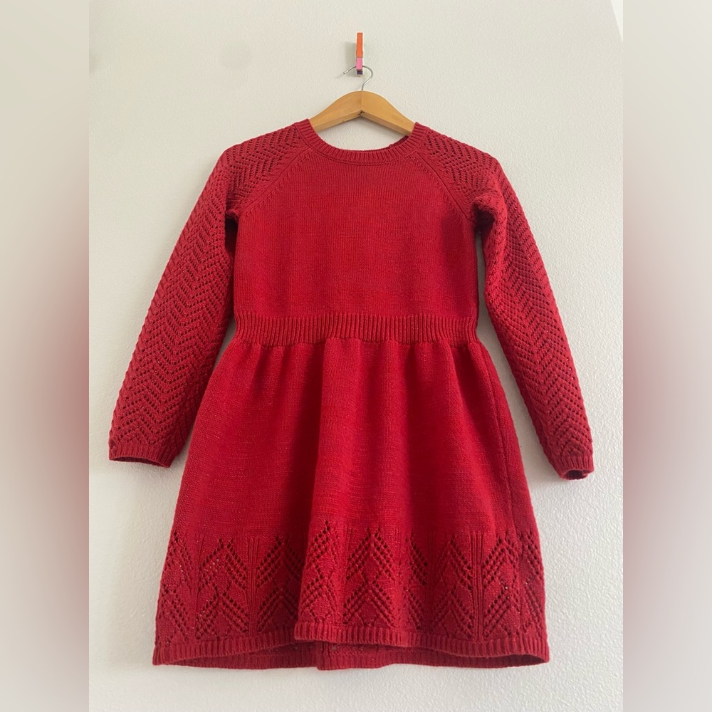 Girls Knit Long Sleeveeve Dress